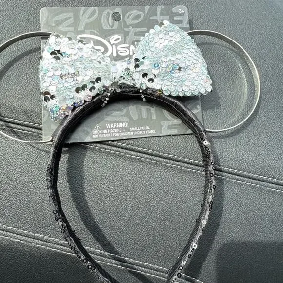 Disney Sequin Bow Headband Silver and black - Picture 2 of 5